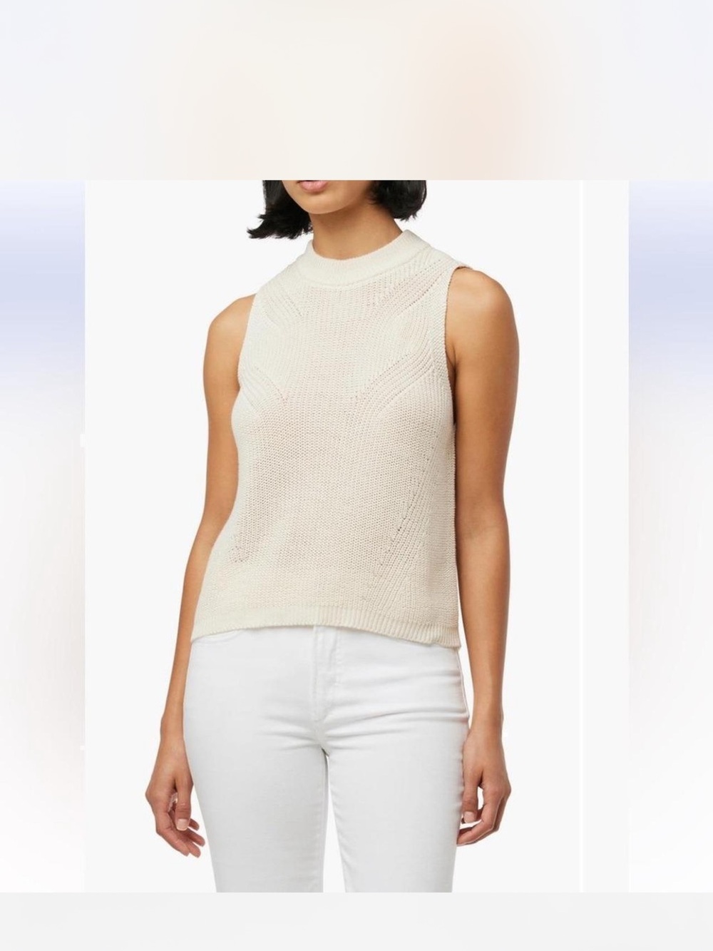 Joe's Jeans Ivory Sleeveless Knit Tank